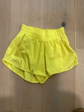 lululemon athletica Hottie Hot Bright Yellow Women's Athletic Shorts
